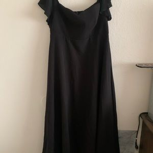 Torrid size 16 black off shoulder ankle length gown